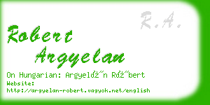 robert argyelan business card